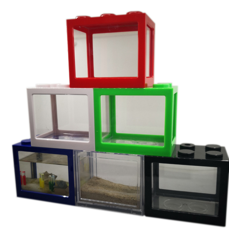Betta Fish Tank - Mini aquarium 7 couleurs pour poissons